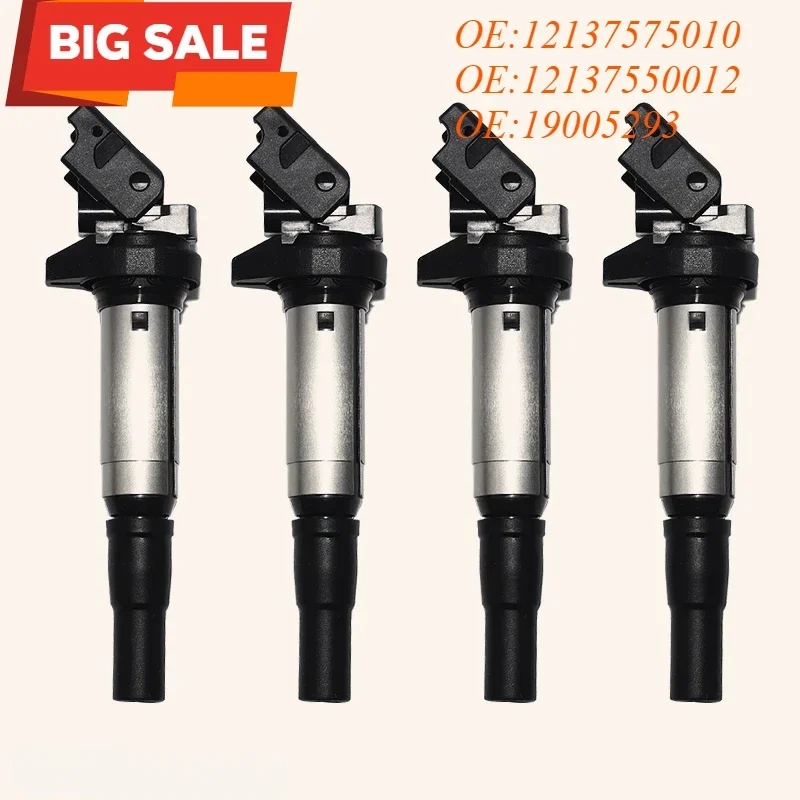 4Pcs Ignition Coils 12137575010 For BMW 1 3 5 X3 X5 X6 Z4 325i 328i 335i 525i 528i 545i 745Li E87 PEUGEOT 207 208 308 508 597064