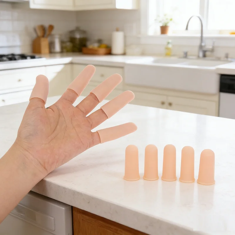 Finger Protector Anti-cut Silicone Gel Tube Hand Bandage Heat Resistant Finger Sleeves Great Cooking Kitchen Tools