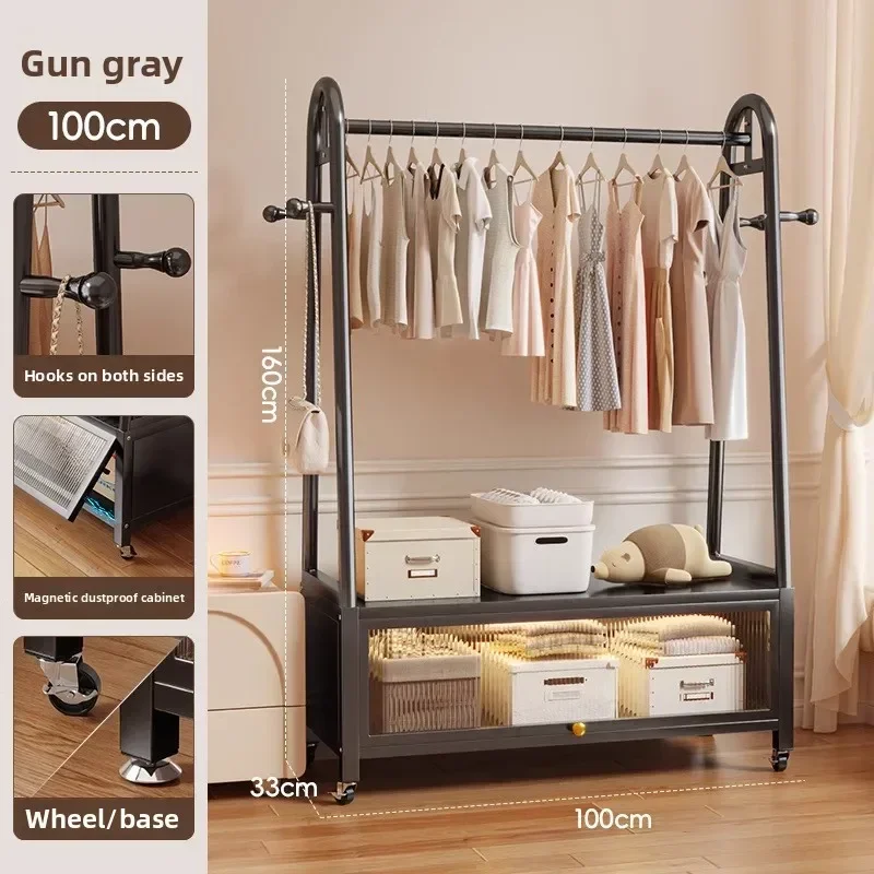 Household GoodsHanging Hanger Floor-to-ceiling Bedroom Household Simple Coat Rack Removable Living Room Clothes Rack