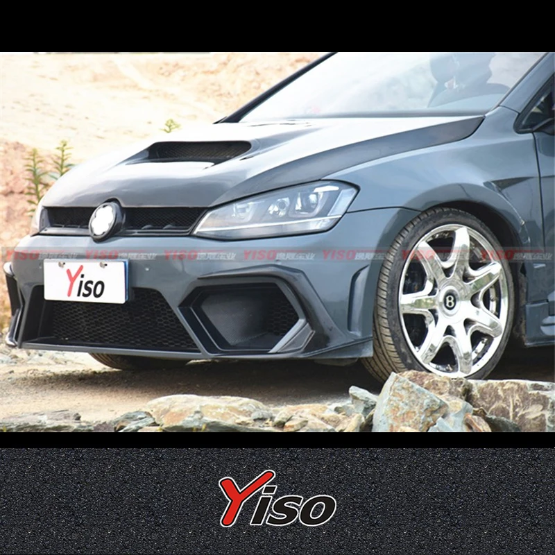 Suitable for GOLF 7 R GTI Rline Modified encirclement Aerodynamic kit GOLF 7 R GTI Modified Carbon fiber Aspec Front Bumper view 4