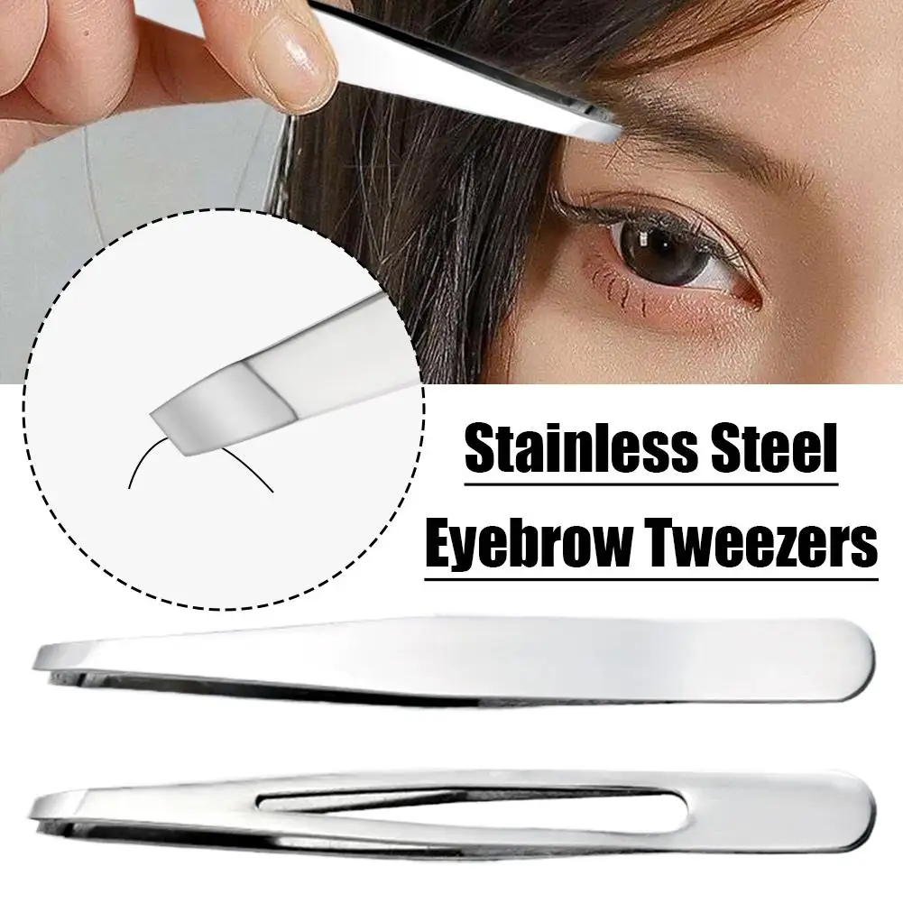 Eyebrow Hair Removal Tweezers, Stainless Steel Slant Tweezer Professional Eyebrow Facial & Hair Remover For Women Beauty To Y1M6
