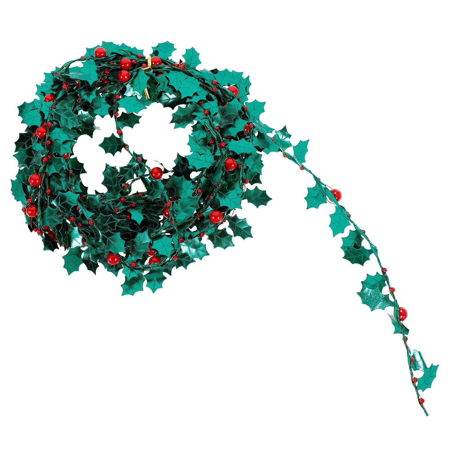 

1 Roll Christmas Tinsel Wire Garland Diy Craft Leaf Tinsel Ribbon For Party Decorations Xmas Tree Green Leaves Ornament