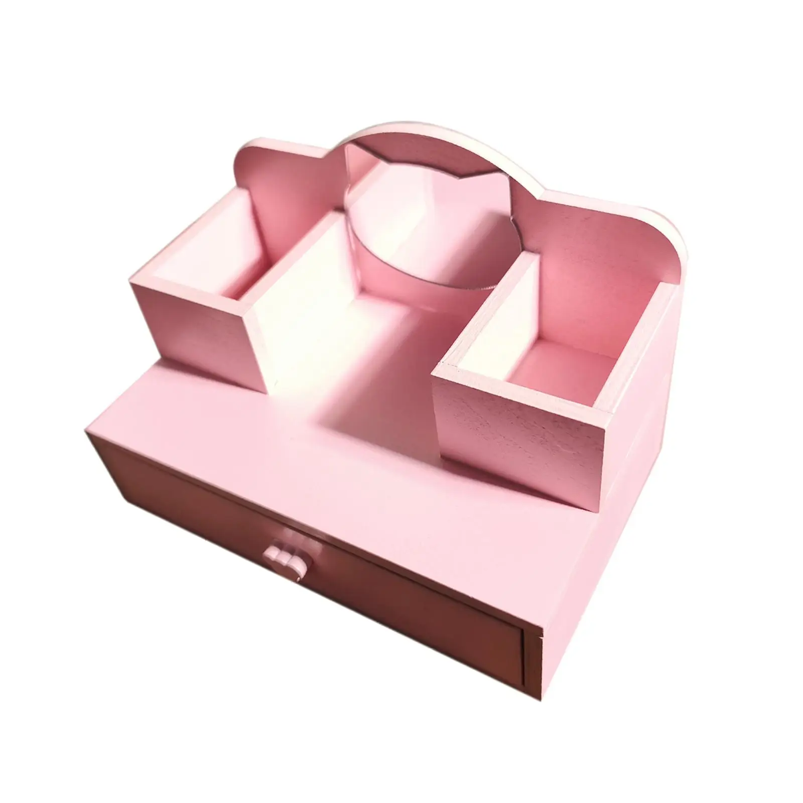 ตู้เครื่องแป้งไม้จิ๋วสำหรับบ้านตุ๊กตา กล่องเก็บของขนาดเล็ก รุ่น 1/12 เฟอร์นิเจอร์จิ๋วสำหรับห้องนอนบ้านตุ๊กตา งานฝีมือ