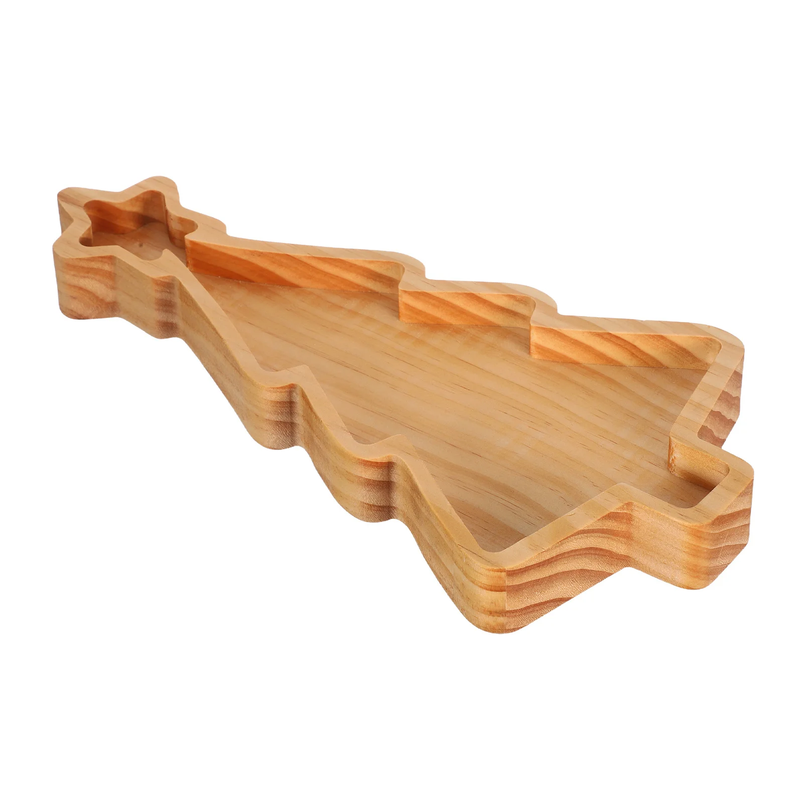 

Pinewood Christmas Tree Serving Tray Unique Wooden Snack Platter for Holiday Desserts Appetizers Parties Festive Gatherings