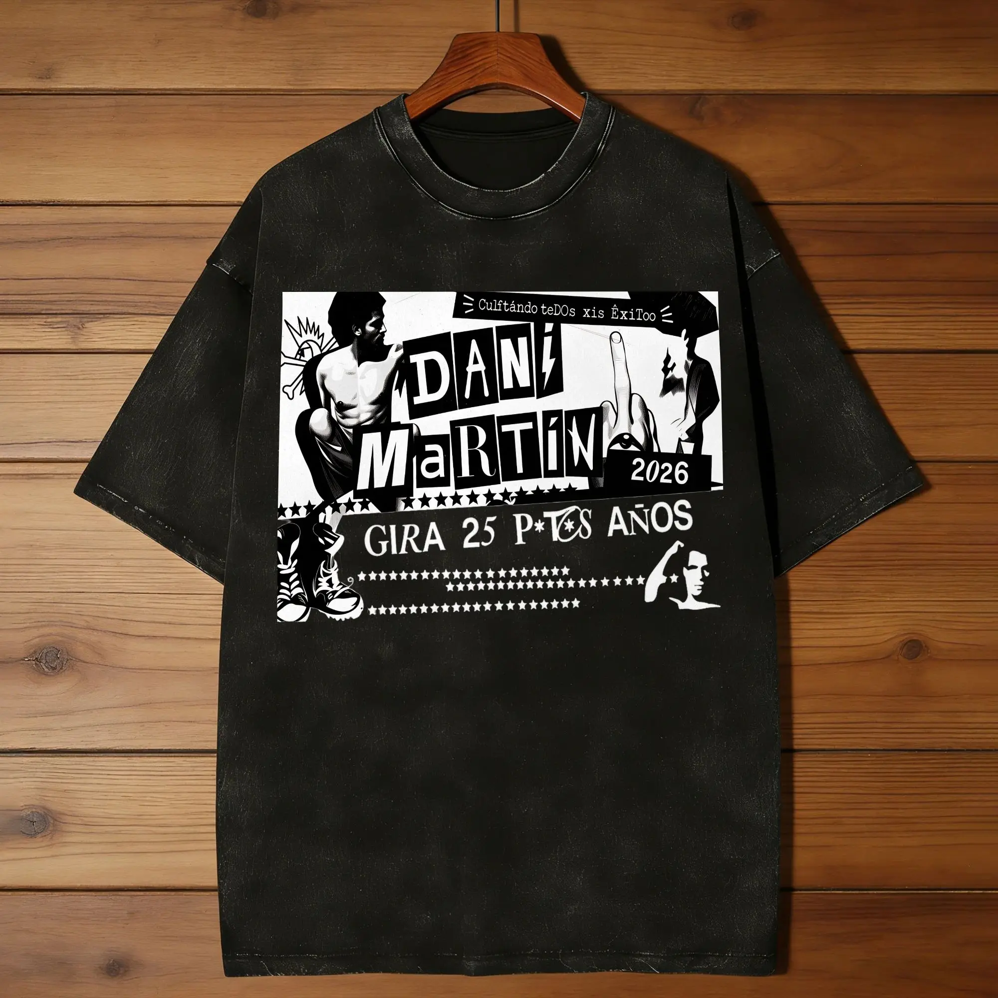 Camiseta Dani Martin Que Caro Es El Tiempo Tour, camisetas clássicas Y2K, camiseta de algodão da moda para casal, tops com estampa de manga curta