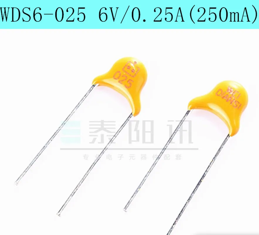 100PCS  WDS6-025  6V 0.25A   DIP PPTC self-restore  fuse  WDS6-050  WDS6-010