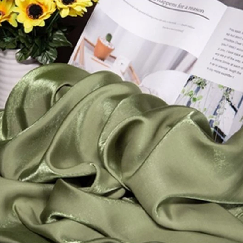 زجاج الحرير الساتان التدرج النسيج لامعة حريري حساسة عالية ثنى فستان رسمي فستان الزفاف لامعة الملابس النسيج