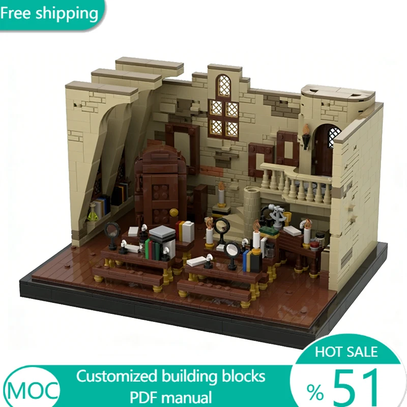 

1188 PCS Game The Defense Against the Dark Arts Classroom MOC Customize Modular Building Block Simple DIY Boys Holiday Toy Gifts