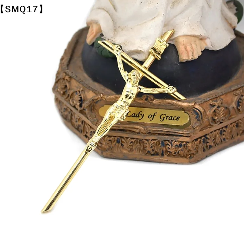 Gold Crucifix Wall Decor Handheld Metal Cross Blessing Sacred Crucifix Gift for Grandma Boys Baptism Gift 5.8*12cm【SMQ】