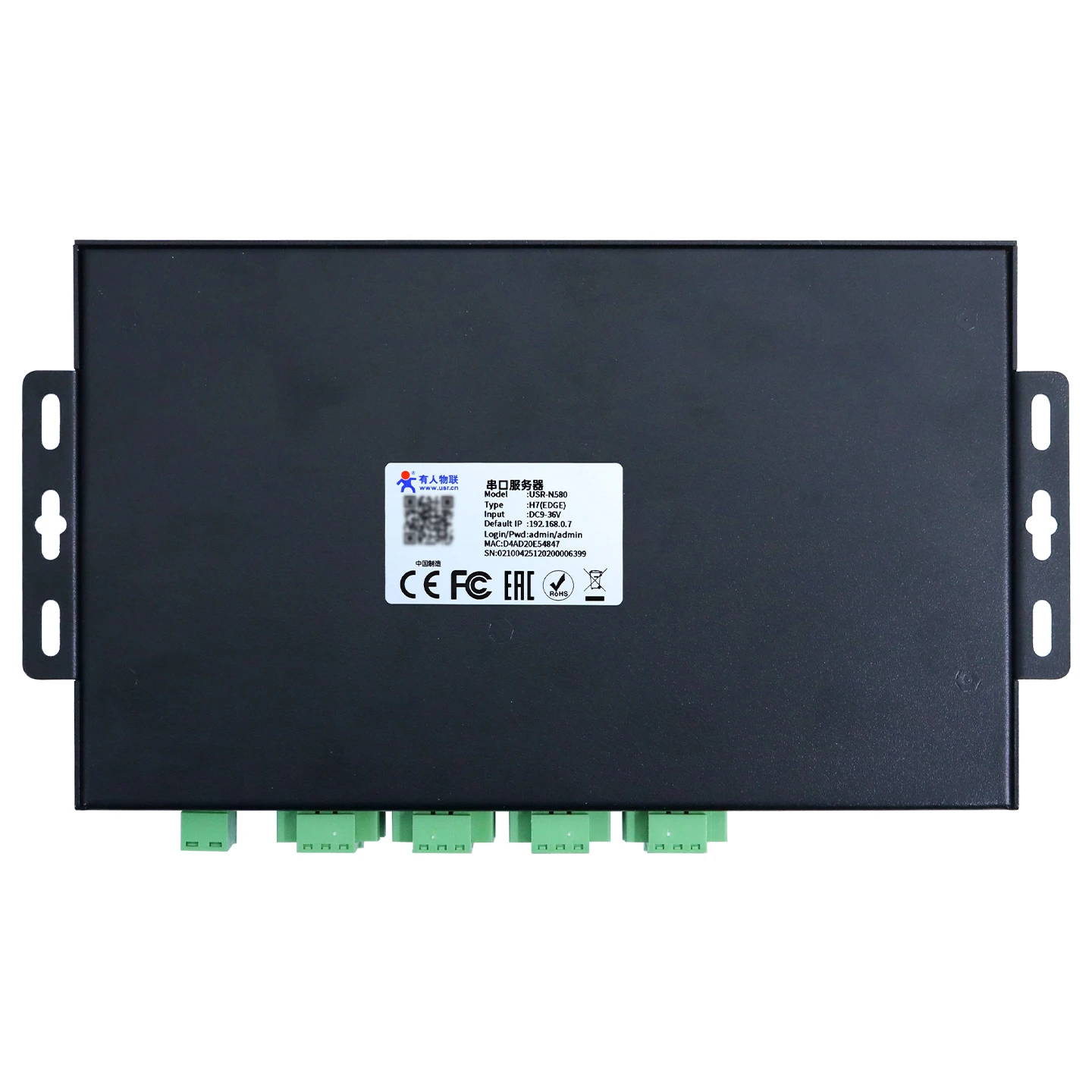 8 Serial Ports RS485 to Ethernet Device Modbus RTU to TCP Gateway Net Support Edge Computing MQTT Industrial IoT PUSR USR-N580