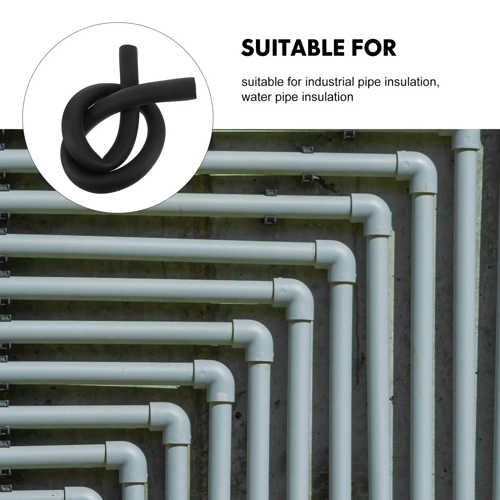 Flexible Fire Resistant Soundproof Foam Pipe Insulation Sleeves for Hvac Copper Water Pipes Outdoor Ac Ducts Rv Plumbing