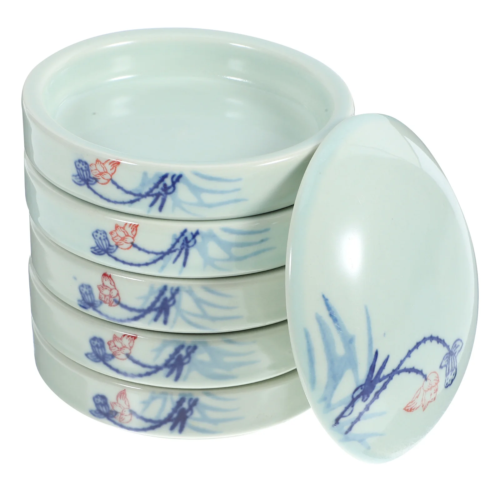 

Ceramic Watercolor Mixing Trays Set Practical Affordable Durable Art Accessories Painting Sketching Portable Space Saving Home