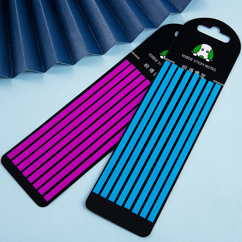 160Pcs Flourescent Index Tabs Flags Sticky Note Stationery Reading Aid Highlight Sticker Monochrome Color Transparent