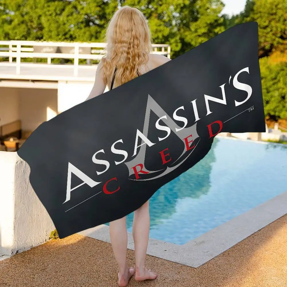 A-Assassins CreedS Microfiber Blanket Quick Drying Beach Towels Oversized Printing Super Absorbent Pool Towel Blanket