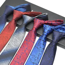 2022 Men's Ties Solid Color Stripe Flower Floral 8cm Jacquard Necktie Accessories Daily Wear Cravat Wedding Party Gift