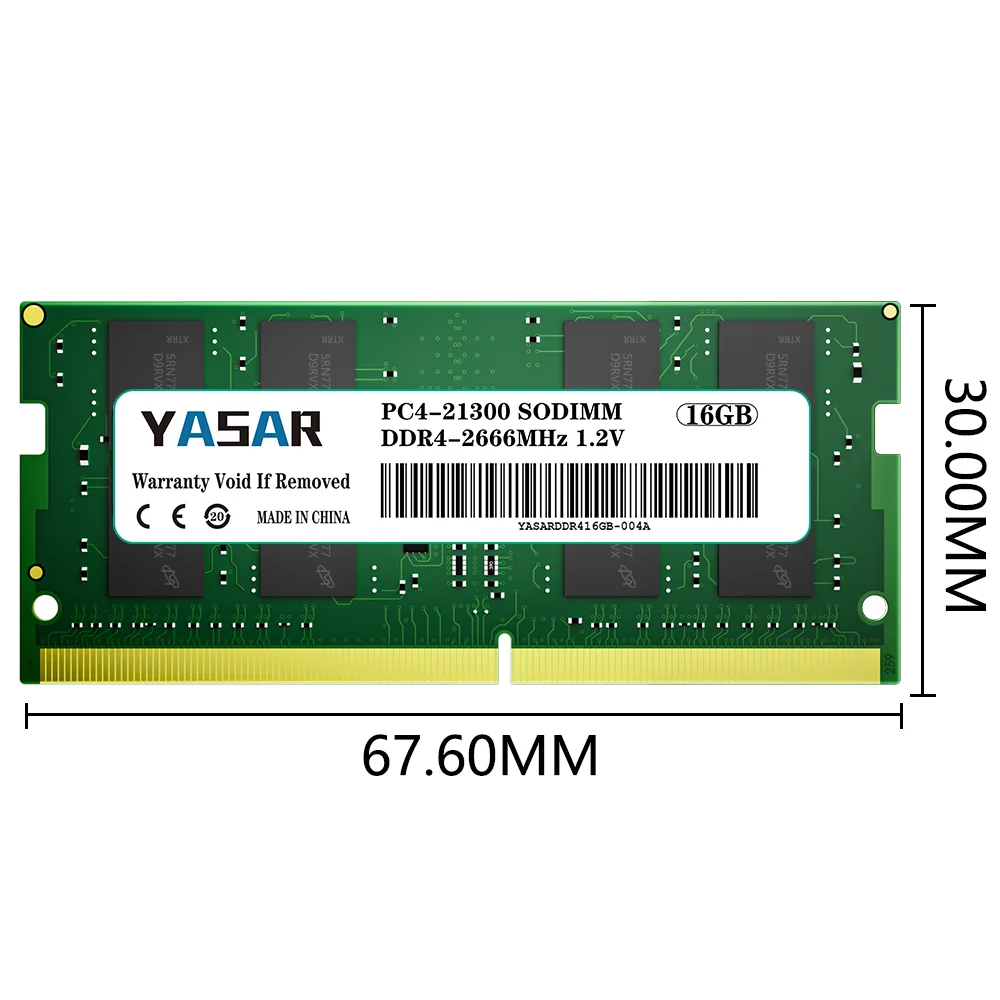 Imagem -05 - Yasar Ddr4 Portátil Ram Memória 4gb 8gb 16gb 32gb 260pin 1.2v 3200mhz 2666mhz 2400mhz Pc4 25600 21300 19200 Notebook Memória Sodimm