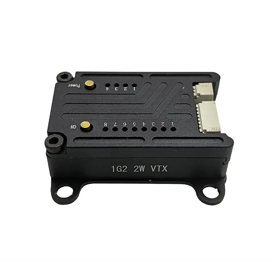 Fpv 1.2g 1.3g 2w vtx 8ch 2000mw fpv transmissor de áudio e vídeo 2-6s para rc drone quadcopter controlador de vôo