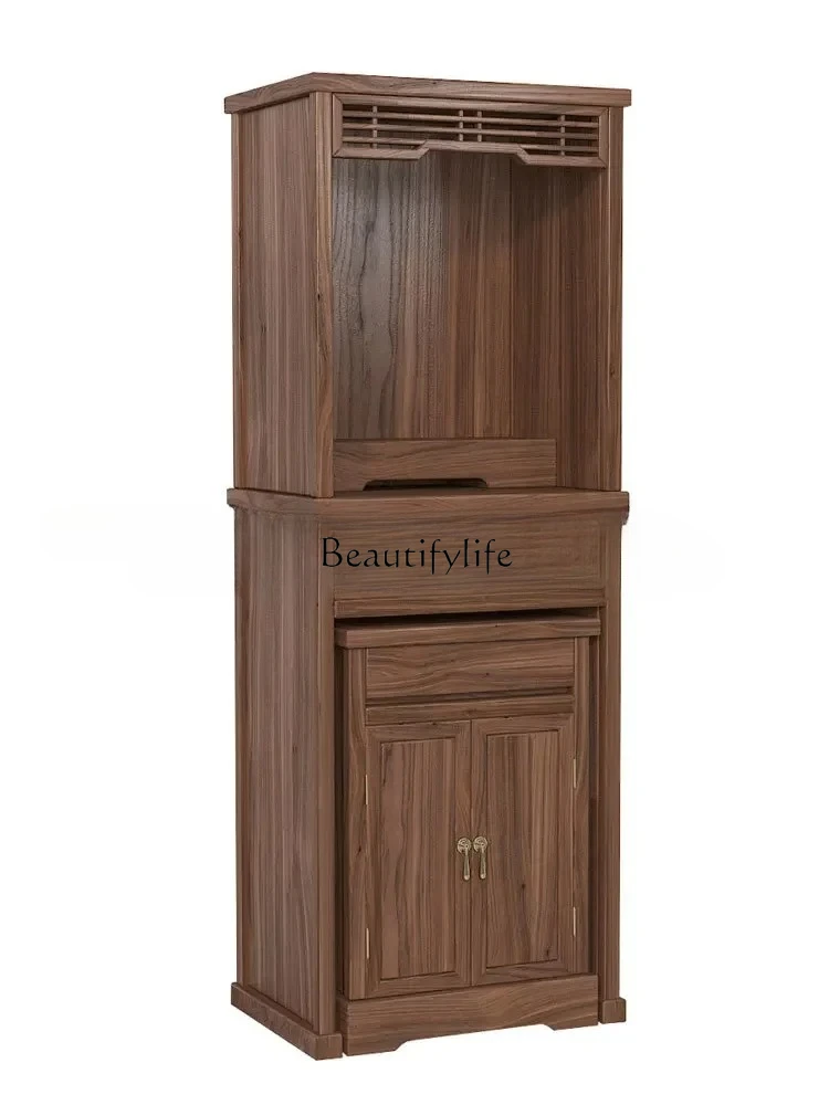 FGNuova combinazione cinese in legno massello buddista nicchia armadio verticale moderno semplice famiglia dio della ricchezza B