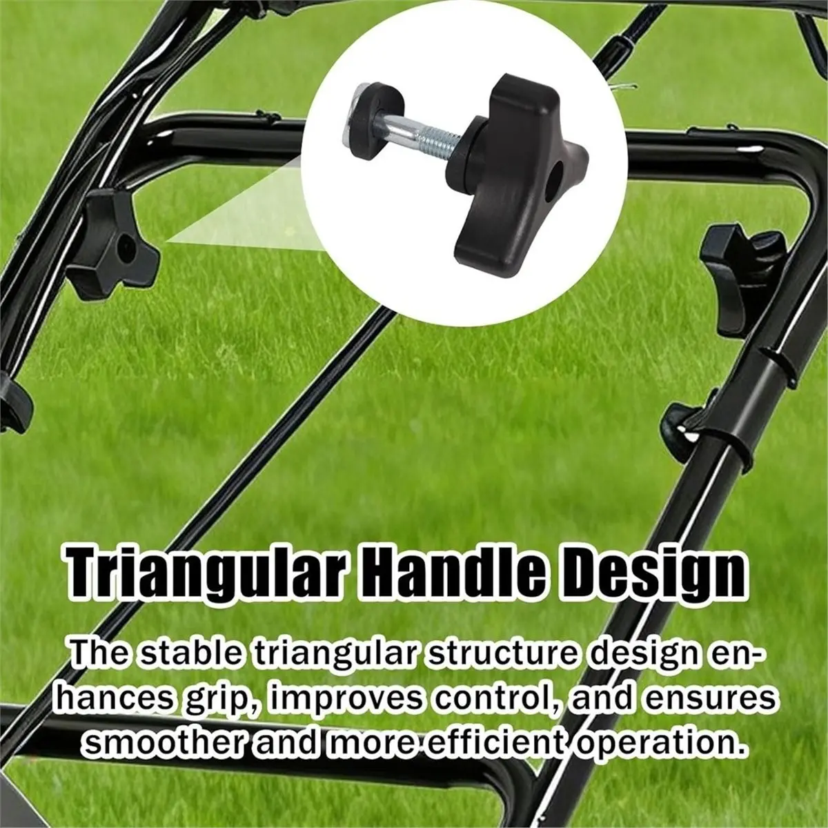 Universal Lawn Mowers Handle Wing Nuts Bolts Triangle Knob Handles Fixing Screw Kit Mower Power Tools Replacement