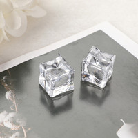 20Pcs SImulation Ice Cubes 1/12 Miniature Dollhouse Supermarket Food Snacks for BJD Doll Kitchen Accessories DIY Jewelry Making