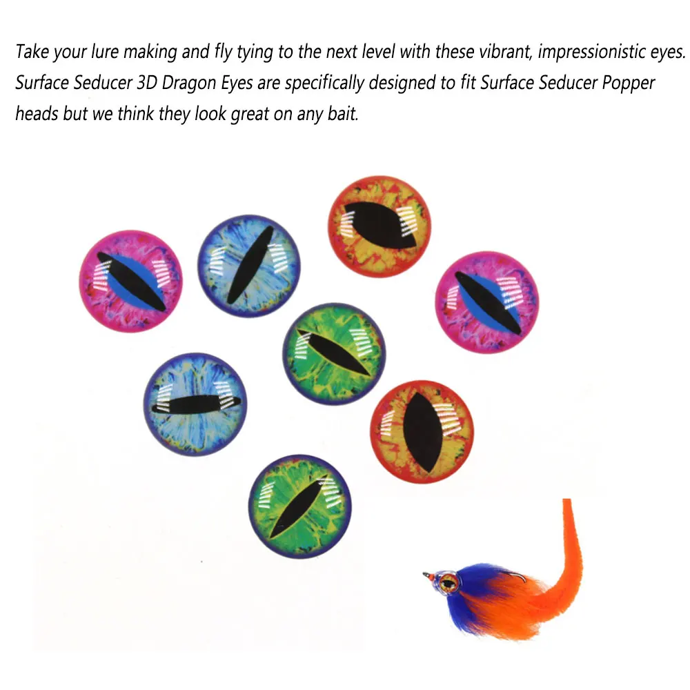 100 Stück holografische 3D-Epoxy-Fischaugen, Drachenaugen für Köderfische, Streamer, Salzwasserfliegen, Jig-Köder, Angelköderherstellung, 3 mm ~ 12 mm – Detail 3