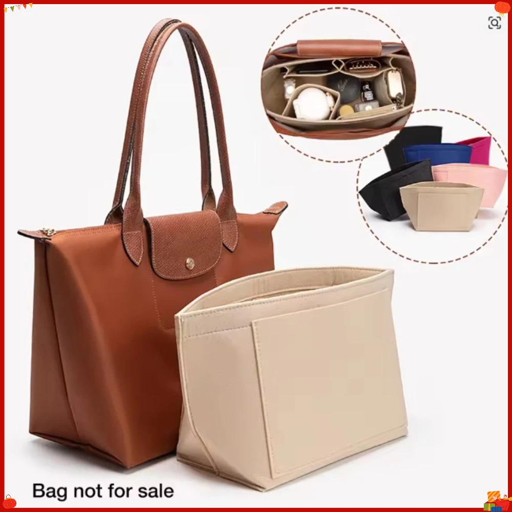 Bag organizer insert for Longchamp bag nylon material super strong fit bag support handbag insert bag accessories