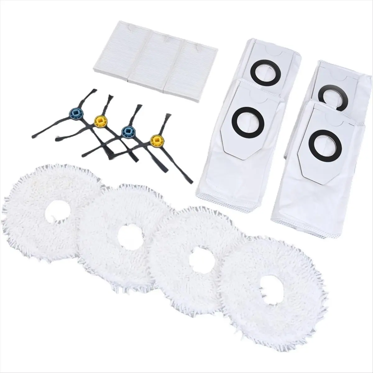 106 ABPX Kit de accesorios para aspiradora J12 para Ultra con fregonas, bolsas para polvo y cepillos laterales para una limpieza efectiva