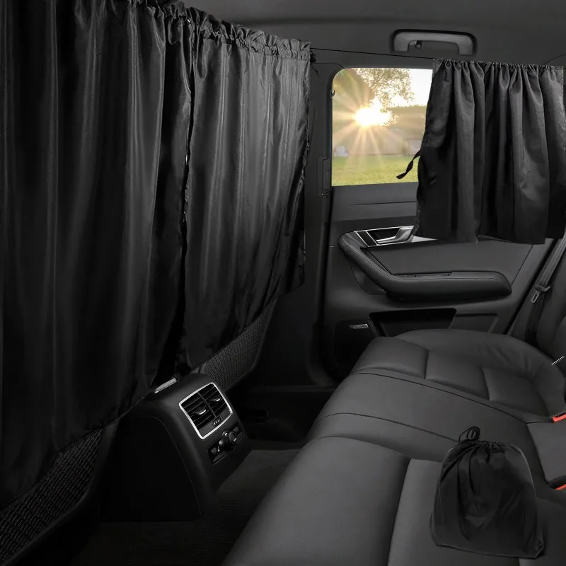 

Car Privacy Curtains Universal Car Divider Curtain Between Rear Seat Auto Blackout Curtains Car Sun Shades Side Window Covers