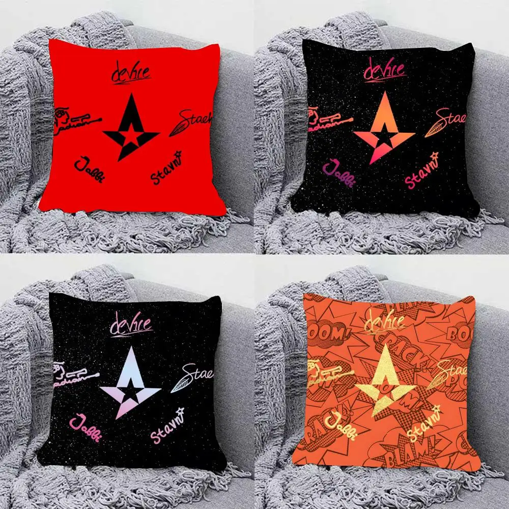 CS2 Team A-Astralis Cushion Cover Soft Plush Pillowcase Double Side Cozy Cushion Cover Aesthetic Sofa Home Decor Gift