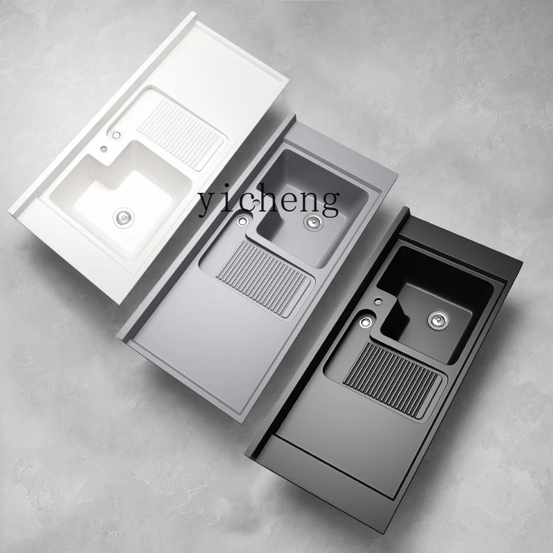 balcony laundry basin with rubbing board washing machine countertop basin quartz stone integrated sink