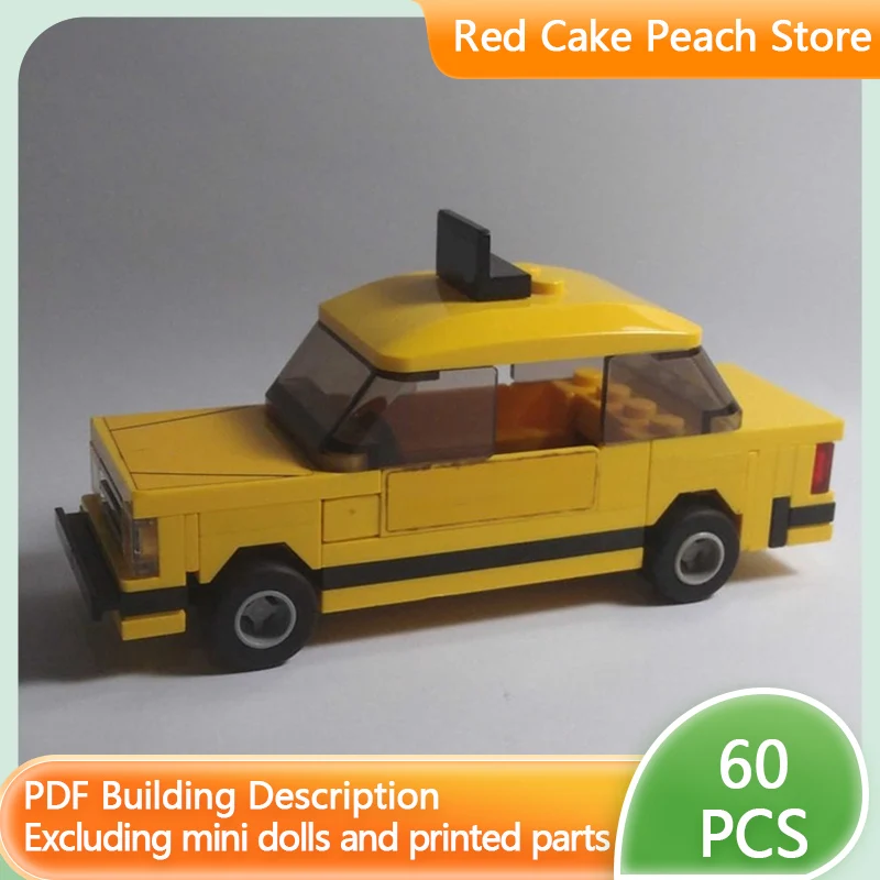 

Модель скоростного гоночного автомобиля MOC, строительные кирпичи, классический желтый такси, модульная технология, детские праздничные подарки, сборка игрушек, костюм