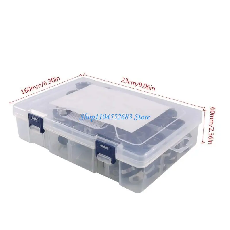 Y6GD Verbessertes Drahtklemmen-Sortimentsset, Edelstahl 304, Gummikissen, Kabelklemmen, Rohrklemmen-Set für