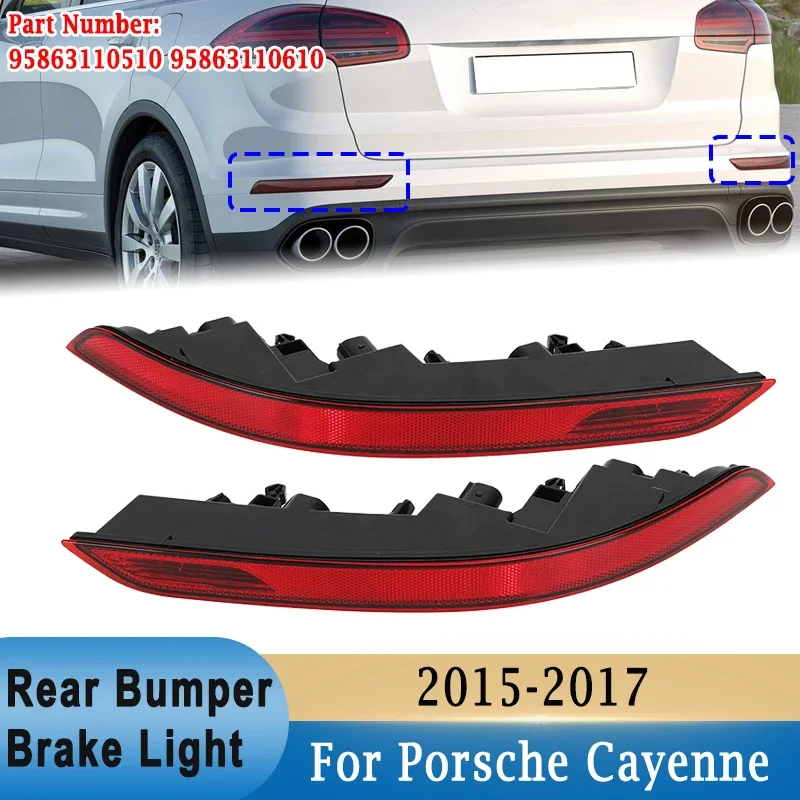 

Left Right Rear Bumper Tail Light Brake Turn Signal Light Fog Reflector 95863110510 95863110610 for Porsche Cayenne 2015-2017