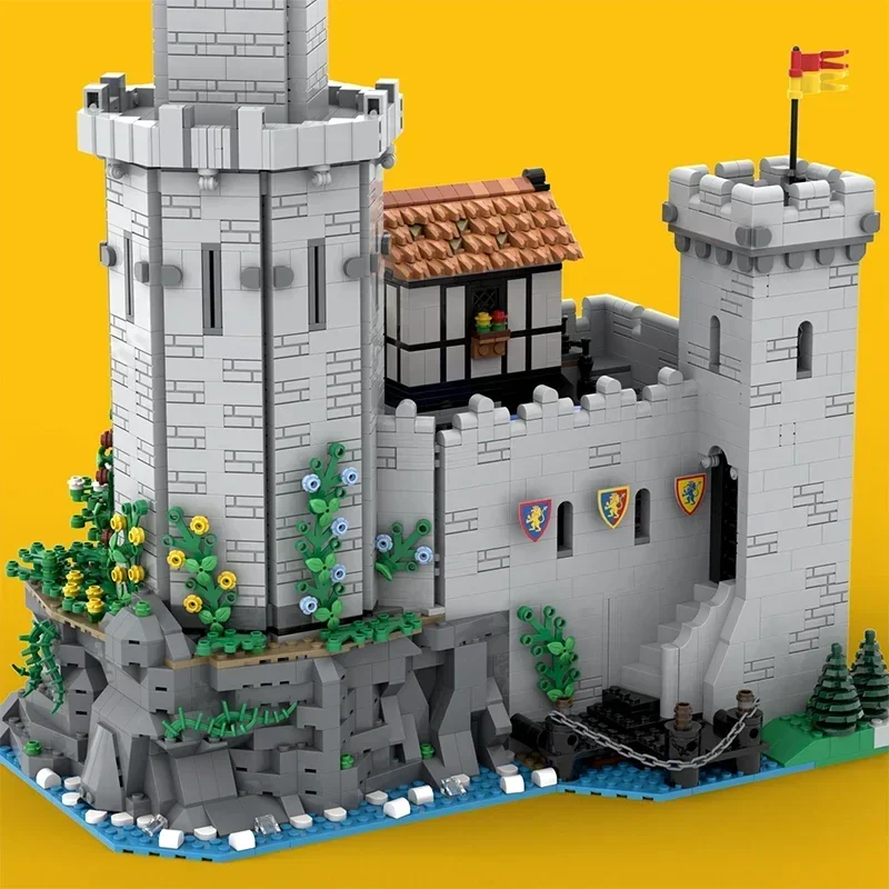 Briques de construction MOC modèle médiéval, phare discutant de la technologie du château de Kokor, nuits modulaires, cadeau de Noël, ensemble de jouets de bricolage