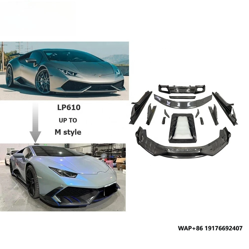 Body Kit forLamborghini  LP610 Upgrade to M Style Car Accessories Auto Tuning Parts Front Carbon Lip Rear Diffused Side Skirt