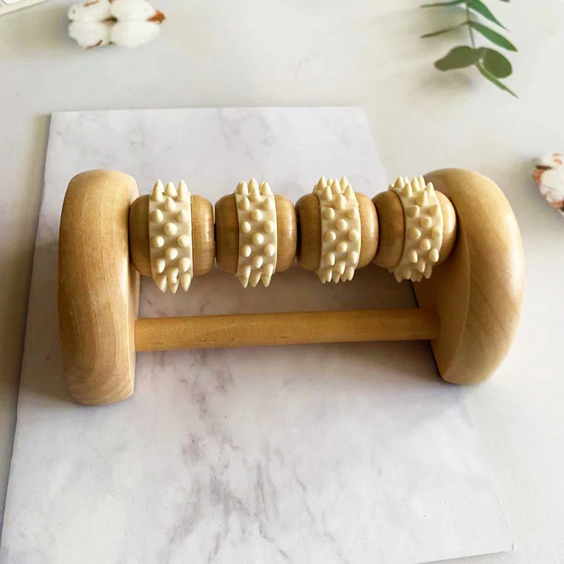 Houten Voet Massager Roller Voet Shiatsu Reflexologie Massageapparaat Voor Voetbeen Terug Plantaire Fasciitis Pijnverlichting Spier Ontspannen