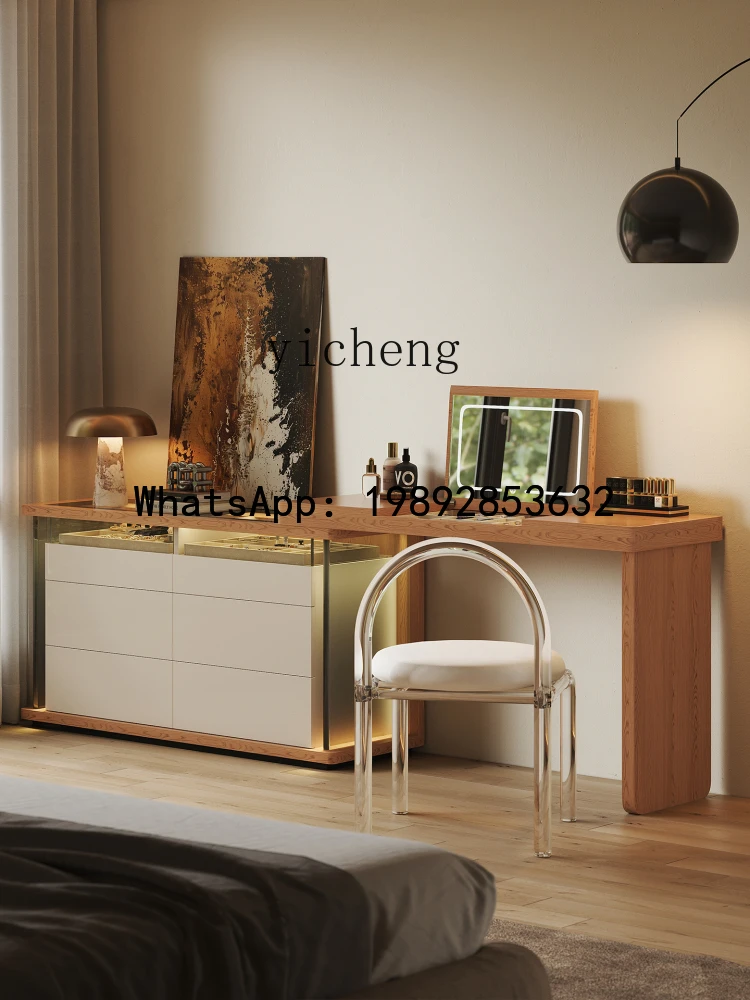 minimalist dresser chest cabinet integrated cabinet bedroom bedside locker retractable flip cover makeup table