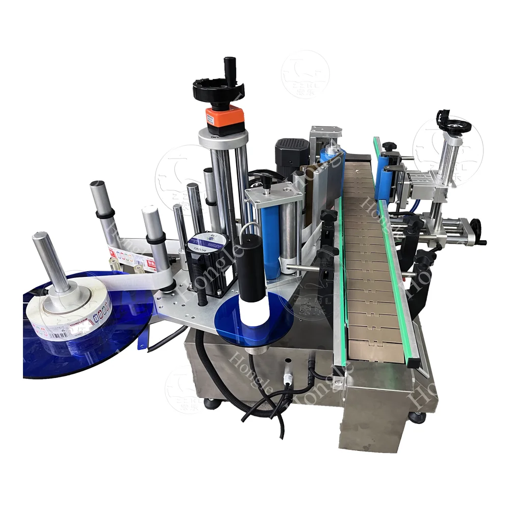 HLD87-211A Compact Tabletop Round Bottle Labeling Machine Adjustable For Various Containers