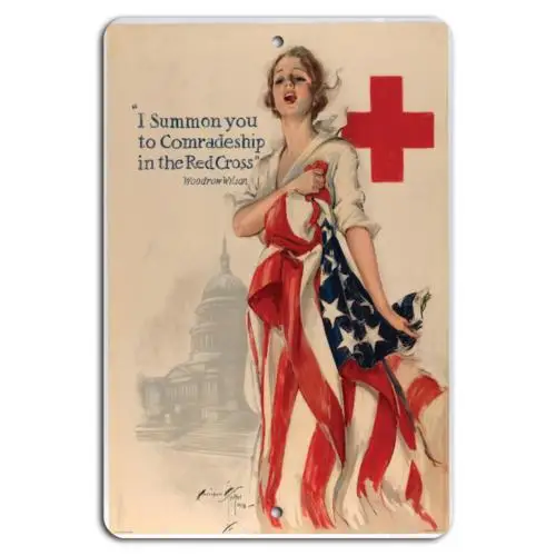 Join the Red Cross: A Call to Comradeship-Aluminum-tin sign