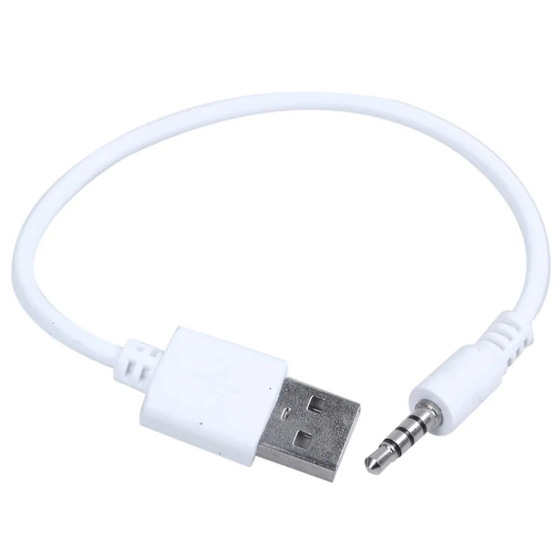Câble de synchronisation de données USB blanc ABGN 4X pour chargeur Ipod Shuffle 1ère 2e génération