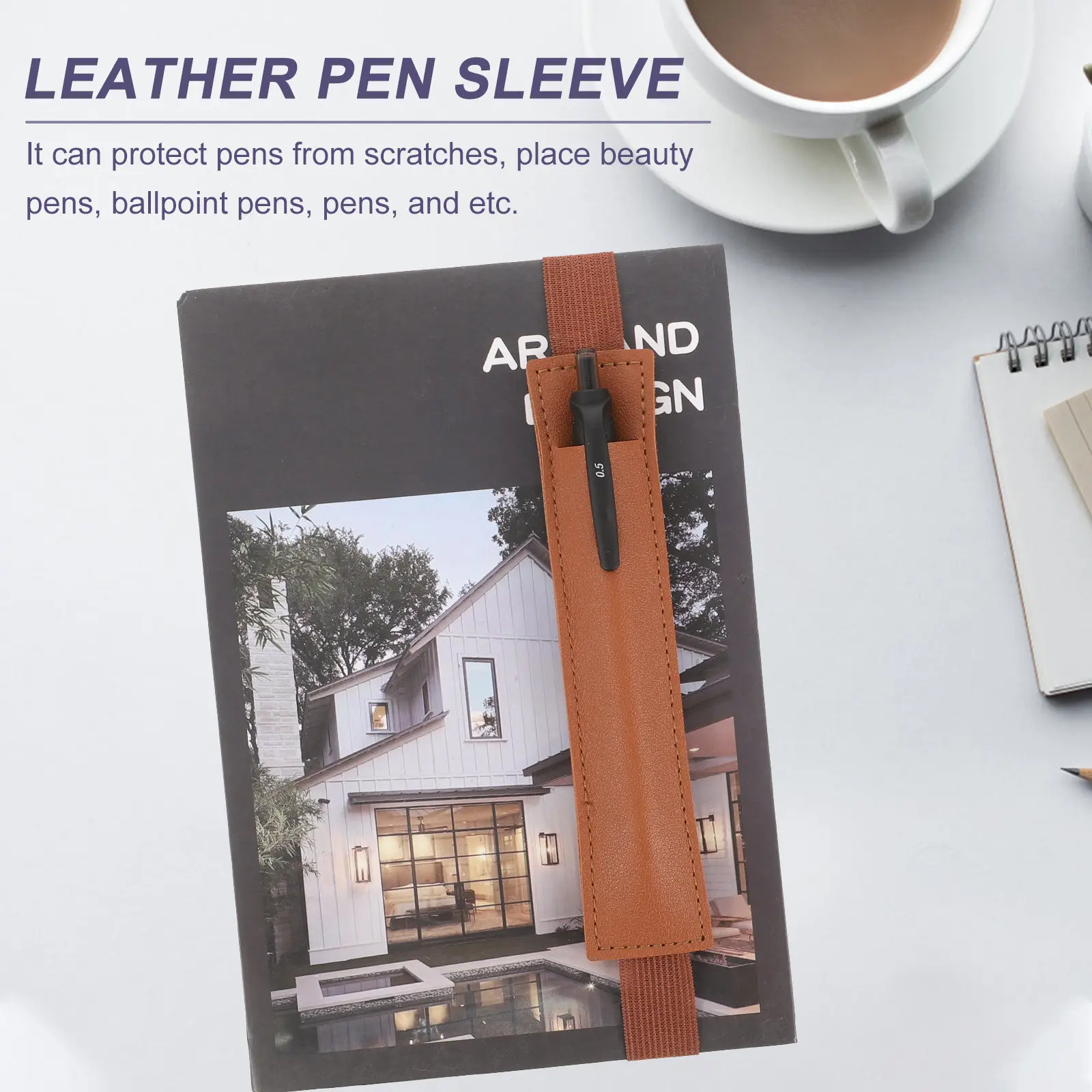 6Pcs Pen Sleeve for Notebook with Elastic Band Scratch Proof Pen Holder Pouch for Capacitive Stylus Ballpoint Fountain