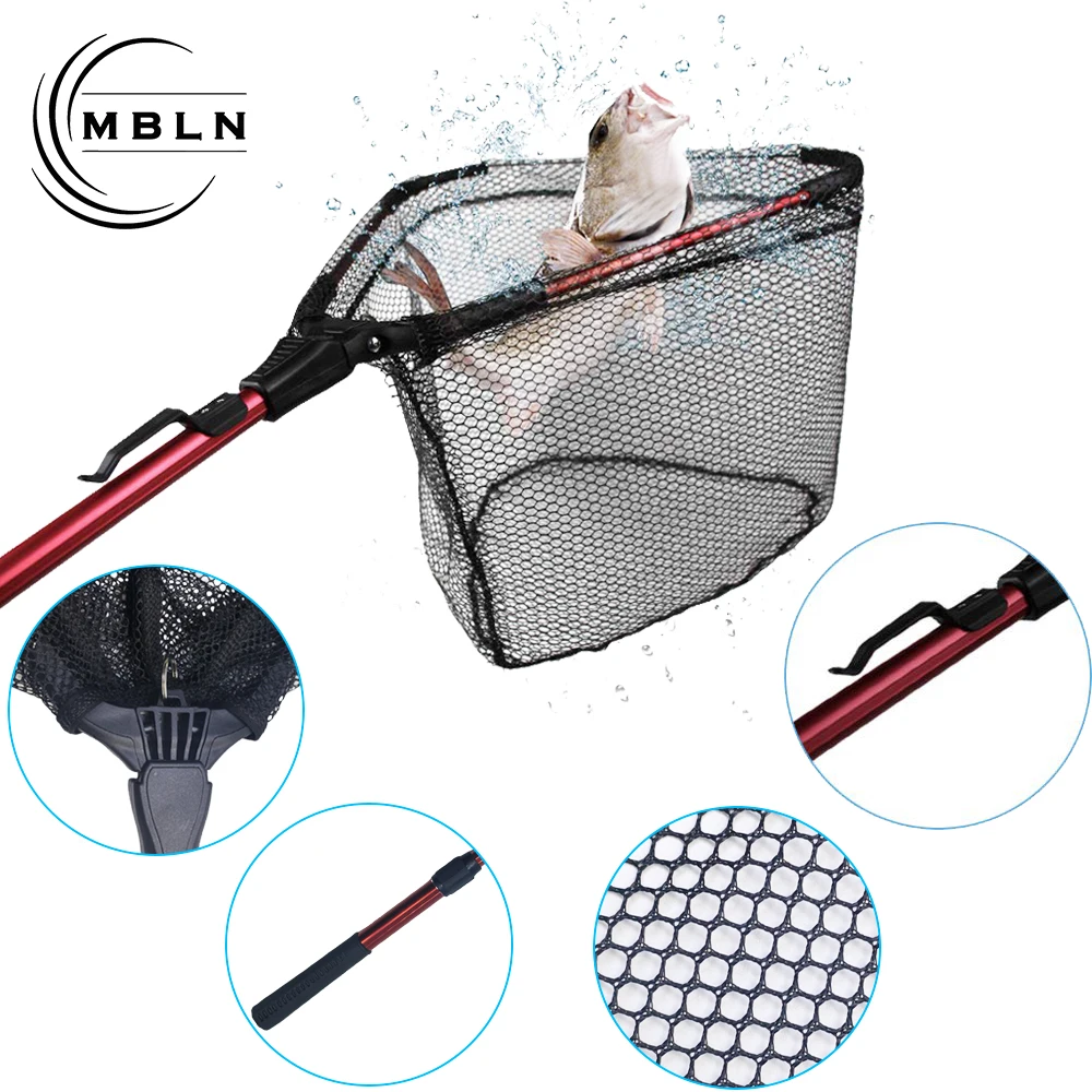 Salabre plegable aluminio MBLN 92 cm – Red mano portátil pesca - imagen 2