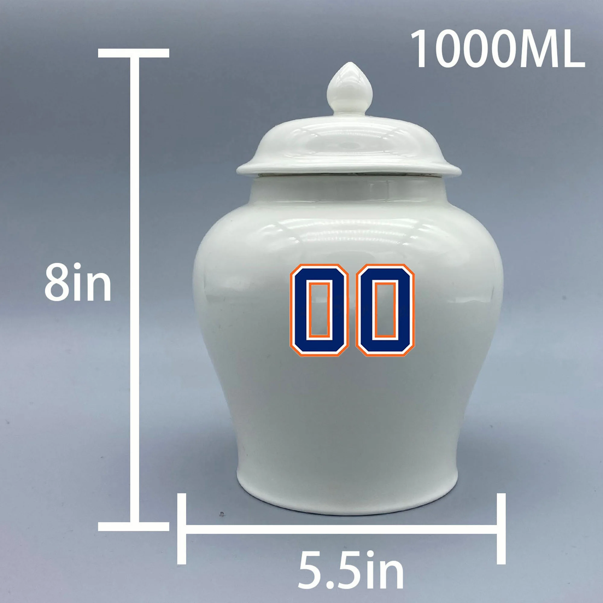 Medium Urn for Edmonton Oilers-themed Hockey Urn.Please send me the customize information-name/date and number on the urn