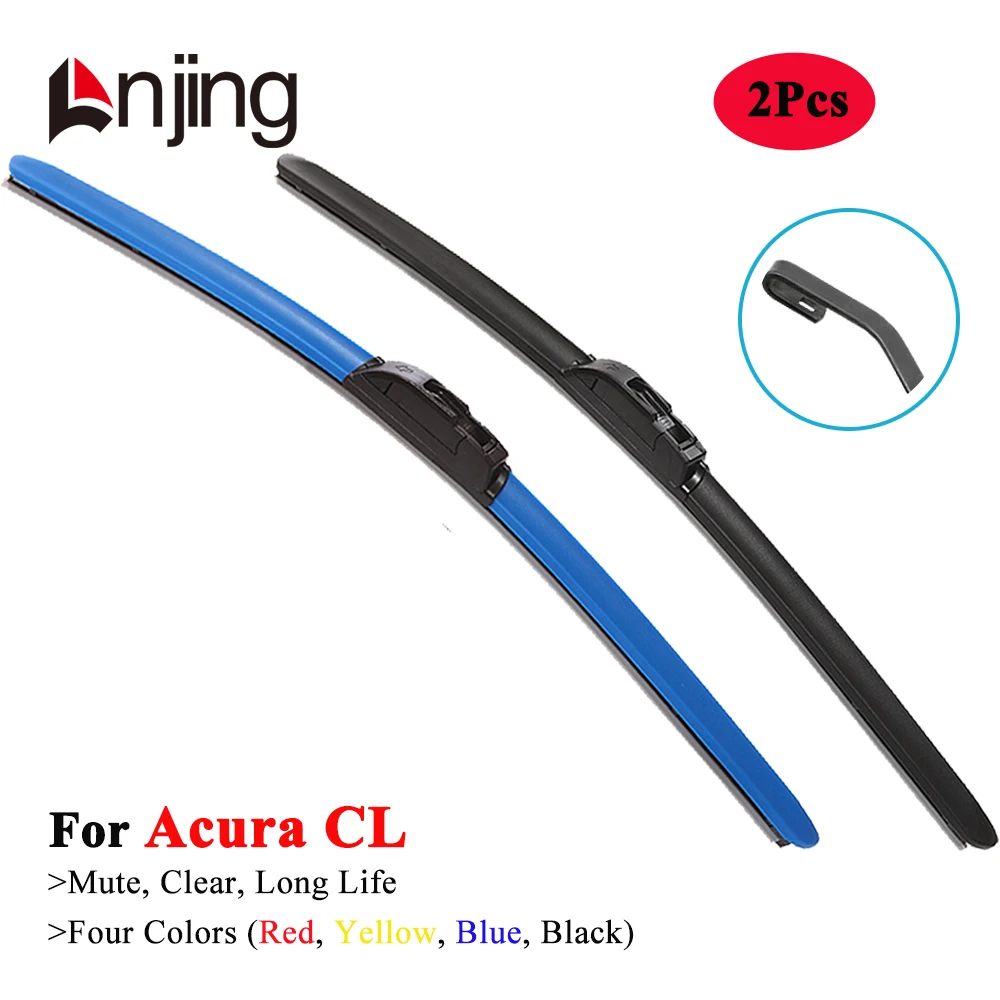 LNJING Colorful Hybrid Wiper Blades For Acura CL YA1 YA4 Coupe 1997 1998 1999 2000 2001 2002 2003 Car Exterior Replacement Parts