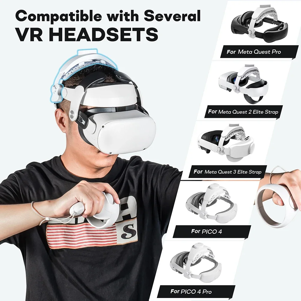 Adjustable Head Strap VR Glasses Comfortable Headband Bracket Fixed For Meta Quest 3 /2/Pro/Pico 4/Pico 4 Pro VR Accessories - view 2