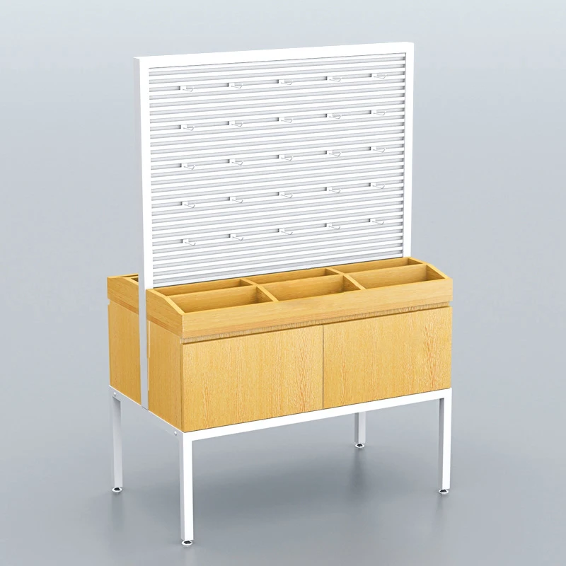 custom.Ready Made Display Shelf MDF Mobile Phone Accessories  Mdf Panel Toy Snacks Slatwall Display Wooden Display Rack Stor