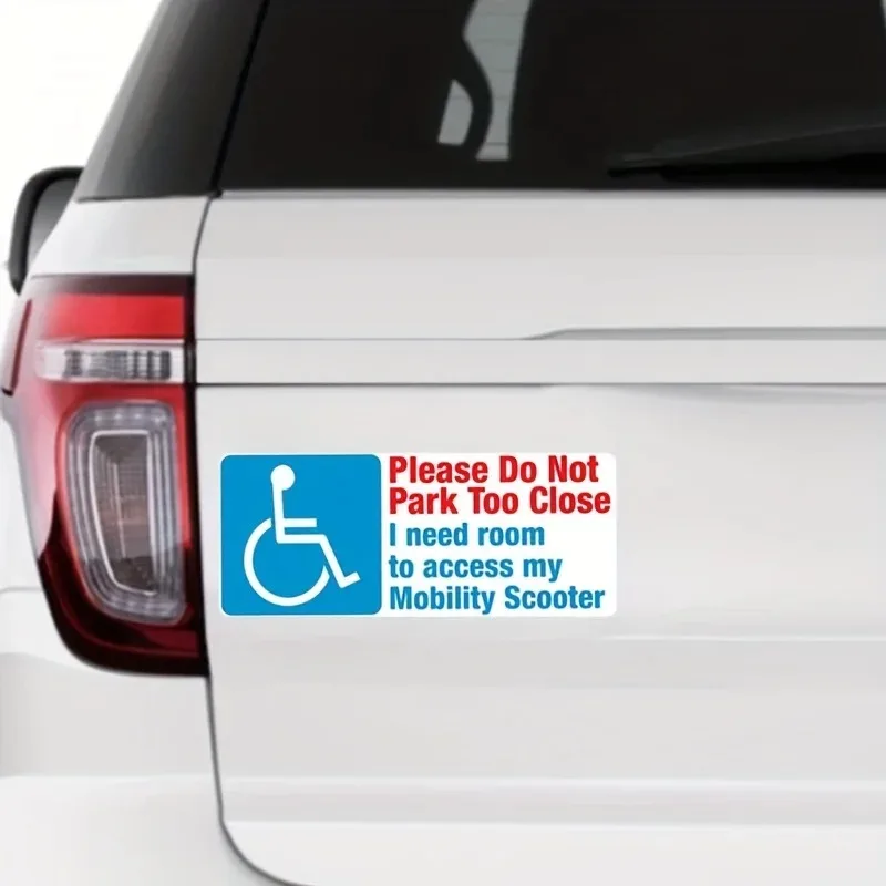 Автомобильные наклейки «Не паркуйте слишком закрыт», наклейки для мобильности, скутера, инвалидная коляска, синий значок, 20X8 см, ПВХ KK Автомобильные наклейки «Не паркуйте слишком закрыт», наклейки для мобильности, скутера, инвалидная коляска, синий значок, 20X8 см, ПВХ KK