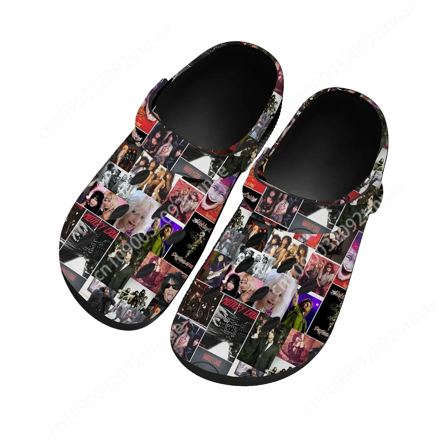 

Band 80S Metal Vintage Home Clogs Men Women Youth Boys Girls Crue Motley Sandals Garden Bespoke Custom Shoes Beach Hole Slippers