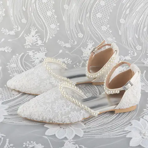 Märkesdesigner Vita Dampumps Mesh Broderade Blommor Bakrem Sexiga Slingback Höga Klackar Klänning Bröllopsskor För Damer 8 best sales elfenbensvita bröllopsskor - №4