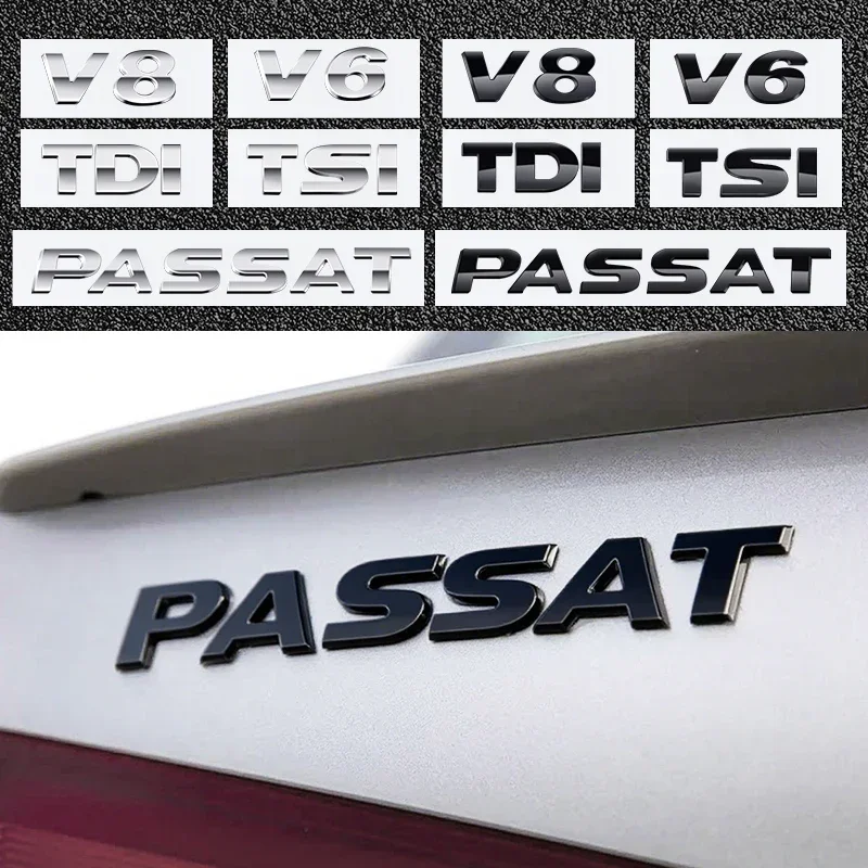 

Chrome PASSAT ABS Sticker Car Styling Auto Rear Trunk Body Side Fender Badge Letters Logo Emblem Labeling Decal for Volkswagen